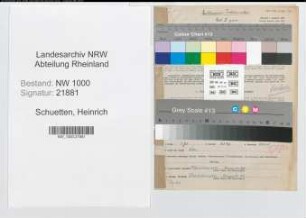 Entnazifizierung Heinrich Schuetten, geb. 10.02.1896 (Elektriker)