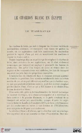 3.Ser. 9.1898: Le charbon blanc en Égypte