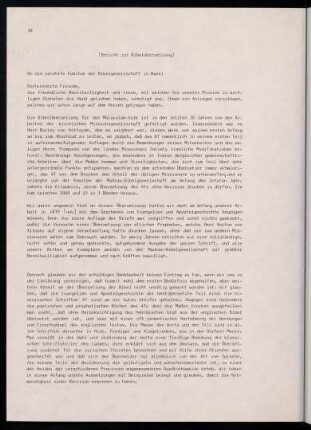 98-105, Bericht zur Bibelübersetzung