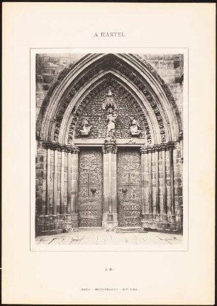 Elisabethkirche, Marburg: Westportal (aus: Architekton. Details u. Ornamente der kirchlichen Baukunst in den Stilarten d. Mittelalters, 1. Serie, 1896)
