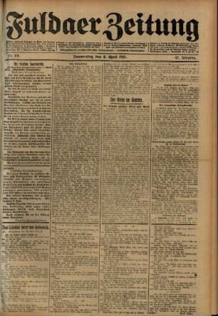 Ausgabe vom Donnerstag, den 08. April 1915.