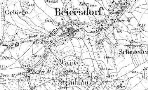 Beiersdorf. Meßtischblatt, Sekt. Neusalza, 1883