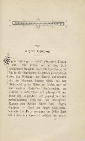 VIII. Eigene Equipage