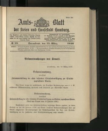 No. 58, 13. März 1920