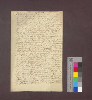 Kautionsbrief für den Domherrn Johann Wilhelm Erbtruchsess und Graf von Friedberg und Trauchburg, mit Bürgschaften seitens Franz Konrad von Roggenbach und Baron von Andlau.