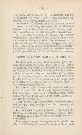 Service et emploi des troupes