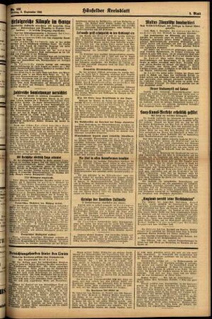 Zweite Ausgabe vom Freitag, den 05. September 1941.