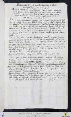 Delineatio Cryptae Mortualis Mon[aste]ri S. Petri in nigra Sylva, erectae An. 1726