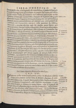Cap. XXI. Del santo Martire Francesco Medico