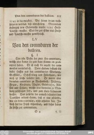 LV Von den commduren der balleien.
