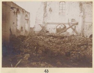 Foto der zerstörten Kirche von Mametz