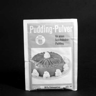 Papiertüte (Vorderseite) für Pudding-Pulver der Konsum-Nährmittelwerke Erfurt