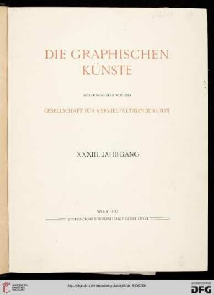 33: Die Graphischen Künste