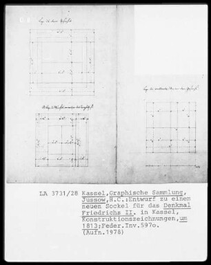 Kassel & Sockel für das Denkmals Friedrichs II.