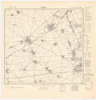 Regionalplanung Bitterfeld-Delitzsch: Planungsunterlage Messtischkarte, Teilblatt 2534 (Brehna), 1:25000