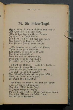 74. Die Privat-Jagd.
