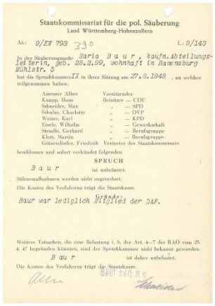 Baur, Maria