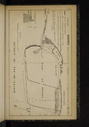 Pl. III - Douvres, avec le jetée de l`Amirauté et les projets de rade de 1846-1873.