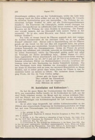 10. Assimilation und Kohlensäure.