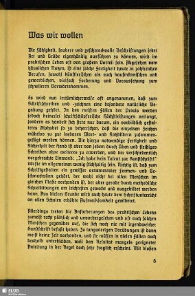 Was wir wollen