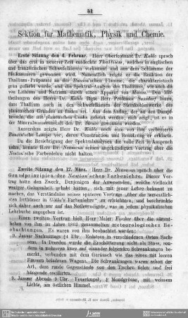Sektion für Mathematik, Physik und Chemie