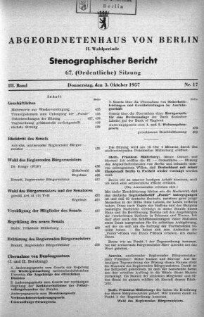 Nr. 17 (67), 3. Oktober 1957