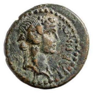 Münze, neronisch (BMC), Zeit von Nero bis Titus (SNG Kop.), von Nero bis Domitian (SNG v. A.)?