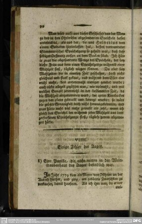 VIIII. Einige Fehler der Augen
