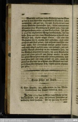 VIIII. Einige Fehler der Augen