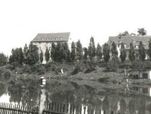 Frohburg, Schloss Froburg, Ansicht von Südwesten über den Schlossteich