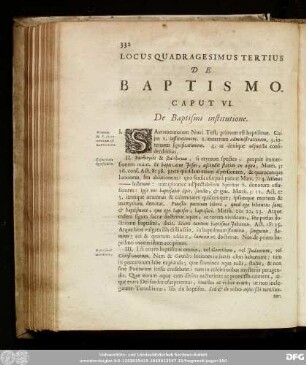 Locus Quadragesimus Tertius De Baptismo.