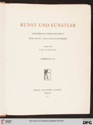 11: Kunst und Künstler: illustrierte Monatsschrift für bildende Kunst und Kunstgewerbe