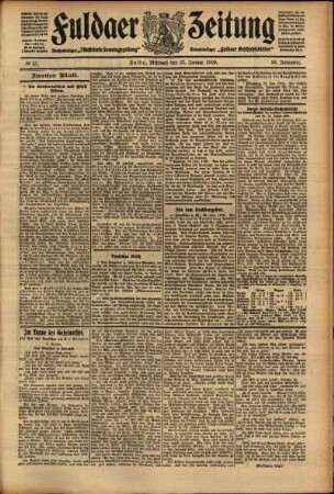 Zweite Ausgabe vom Mittwoch, den 27. Januar 1909.