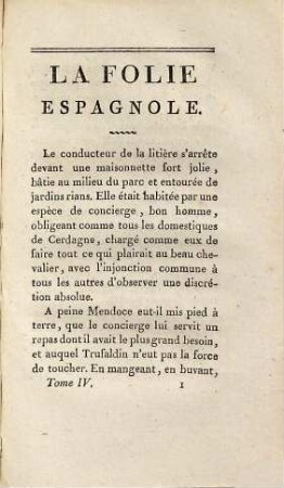 La folie espagnole : par Pigault-Lebrun, Tome Quatrième