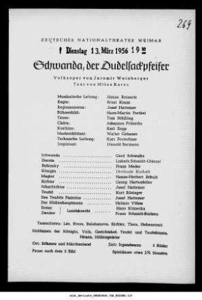 Schwanda, der Dudelsackpfeifer