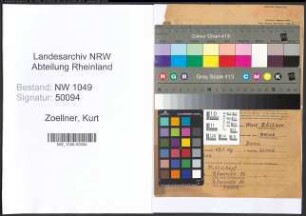 Entnazifizierung Kurt Zoellner , geb. 26.03.1908 (Verwaltungsbeamter)