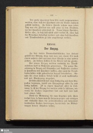 XXVIII. Der Umzug