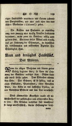 Neun und dreißigstes Haubtstück. Das Miserere. - Acht und vierzigstes Haubtstück. Der Krebs.