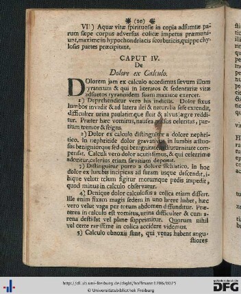 Caput IV. De Dolore ex Calculo.