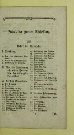 Inhalt der zweiten Abtheilung