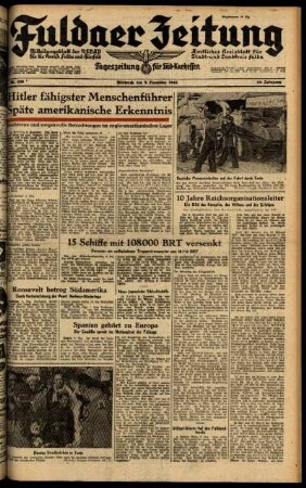 Ausgabe vom Mittwoch, den 09. Dezember 1942.