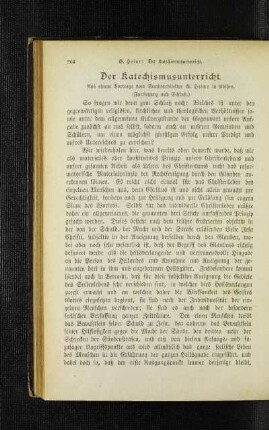 ¬Der¬ Katechismusunterricht : aus einem Vortrage ; (Fortsetzung und Schluß)