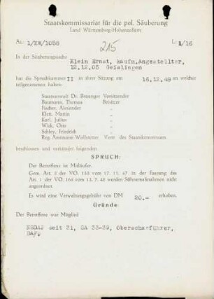 Klein, Ernst