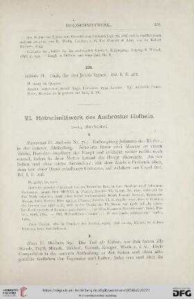 VI. Holzschnittwerk des Ambrosius Holbein
