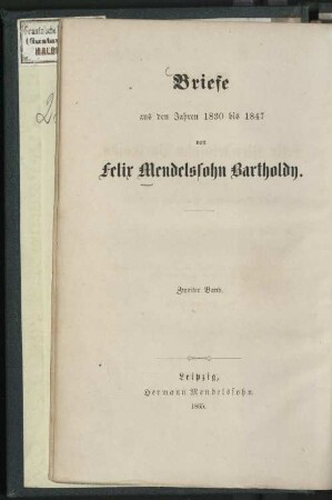 2: Briefe aus den Jahren 1833 bis 1847