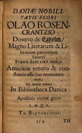 Alberti Bartholini De scriptis Danorum : liber posthumus