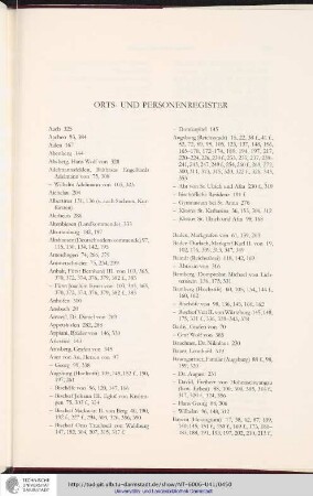 Orts- und Personenregister