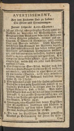 Avertissement. Bey den Factoren sind zu haben: ...