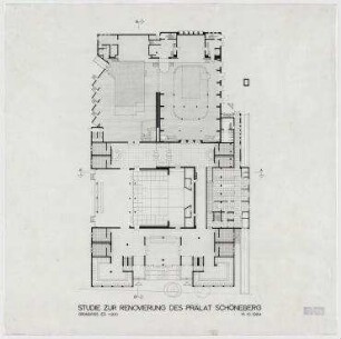 Umbau Prälat Schöneberg (nicht realisiert) – Grundriss EG. Berlin-Schöneberg, Hauptstraße 122