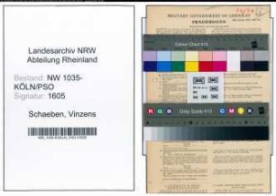Entnazifizierung Vinzens Schaeben , geb. 16.06.1892 (Fabrikarbeiter)